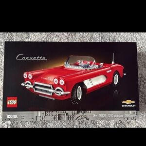LEGO Icons Corvette Classic Car Model Building Kit for Adults 18+ 10321 1210 pcs